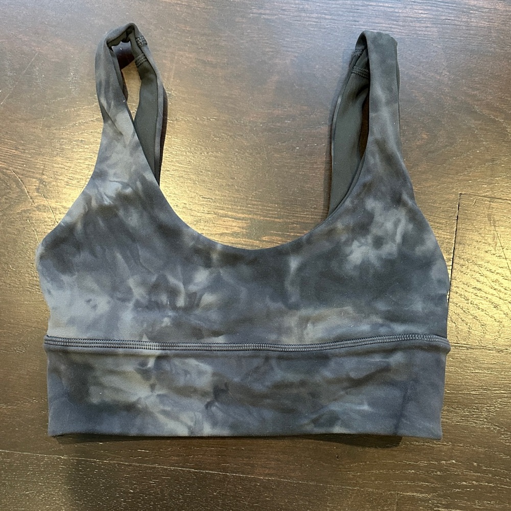 lululemon athletica Gray Tie-Dye Sports Bra
